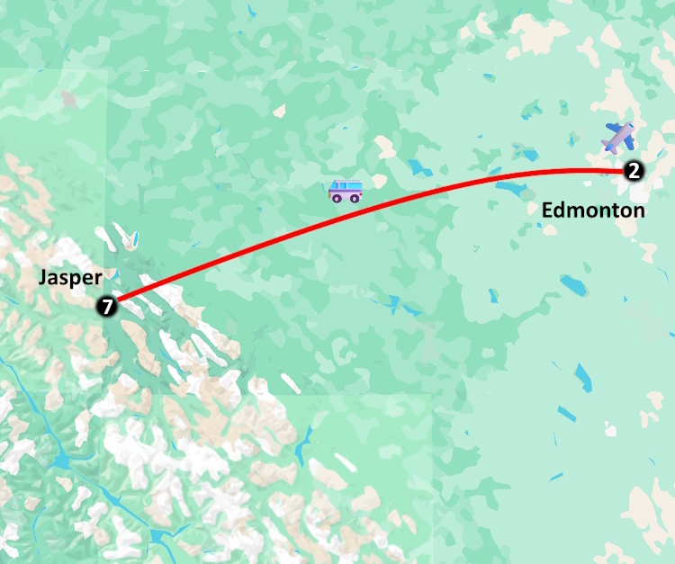 Winteravontuur in Jasper en Edmonton kaartje.jpg