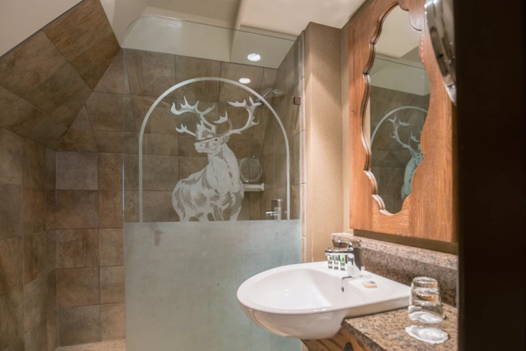 banff caribou lodge - kamer badkamer.webp