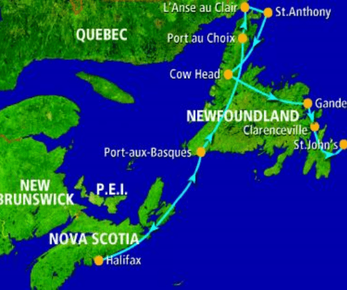 Klik op de afbeelding voor een vergroting groepsreis Canada Circle Newfoundland & Labrador