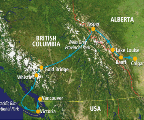 Klik op de afbeelding voor een vergroting Autoreis Canada Unlimited Adventures