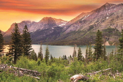 Klik op de afbeelding voor een vergroting Glacier National Park Canada