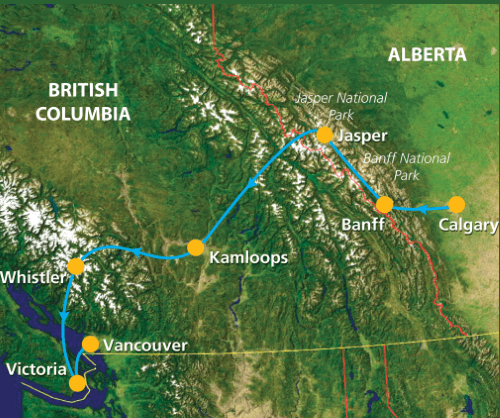 Klik op de afbeelding voor een vergroting Groepsreis Canada Rockies Trail 001