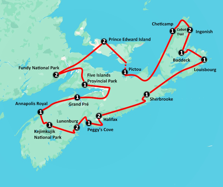 Camperrondreis Canada - En Route in the Maritimes